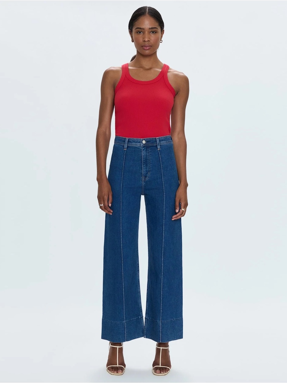 Pistola - Penny Ankle Pintuck Wide Jean - Country Club